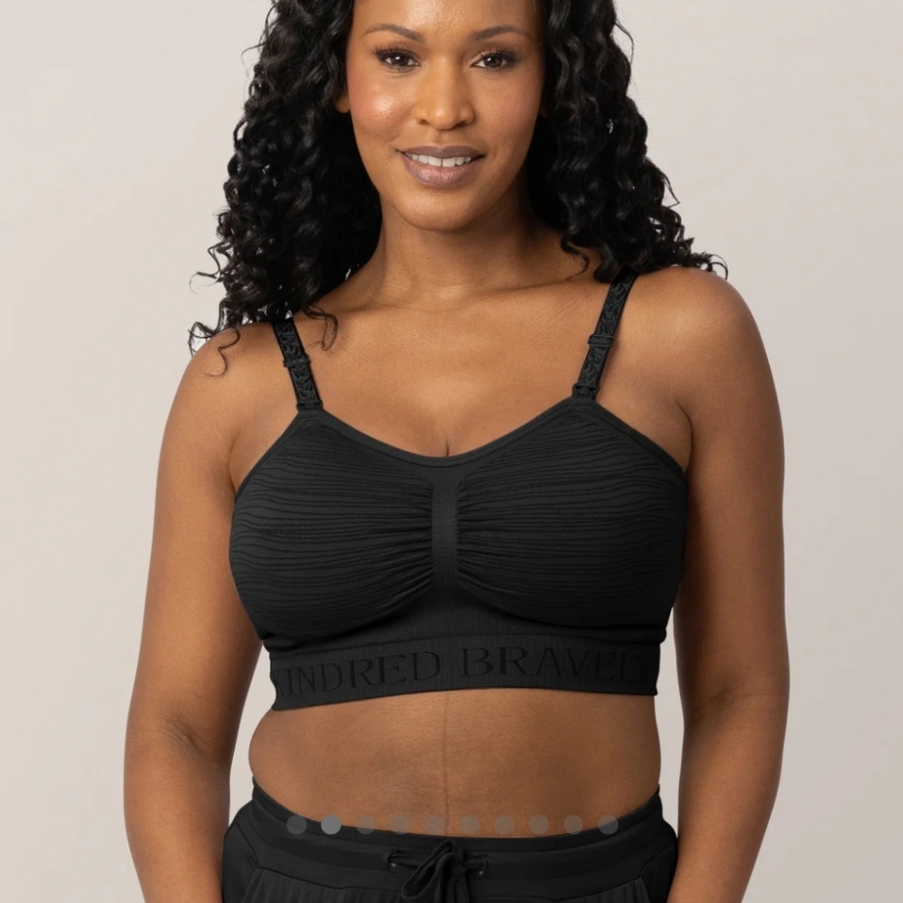 Kindred Bravely Sublime Hands-Free Pumping & Nursing Bra Black Size XXL